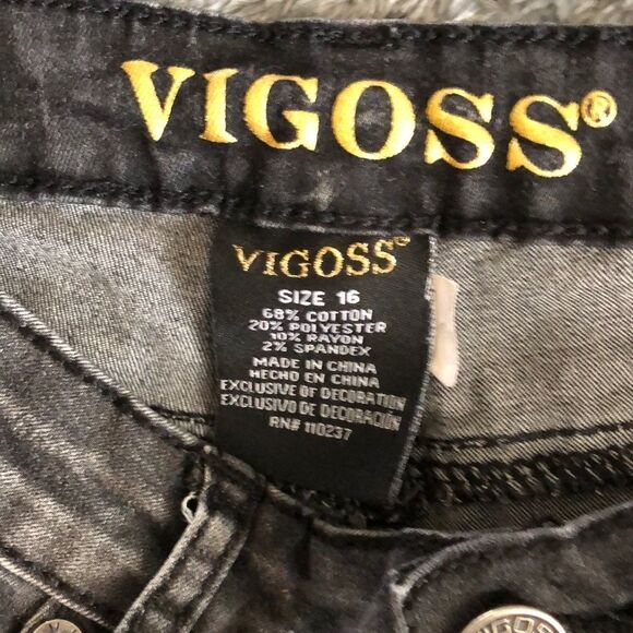Vigoss The Jagger Skinny Moto Jeans size 16 GUC - Picture 4 of 6
